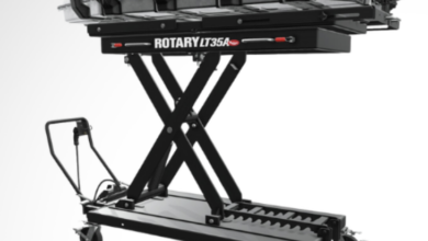 Rotary air-hydraulic lifting table